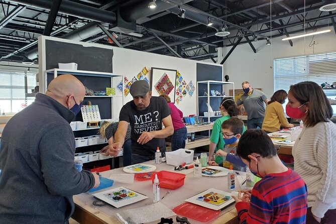 Break It and Make It: A Glass Fusing Session in Everett - Breaking glass and choosing from dozens of colors