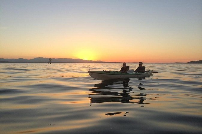 West Seattle Sunset Sea Kayak Tour - Paddling along the Elliott Bay waterfront